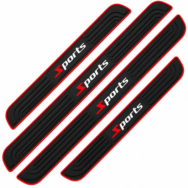 Sports_Door_Sill_Protectors,_Pack_of_4,_Black_&_Red_Car_Step_Scuff_Guards
