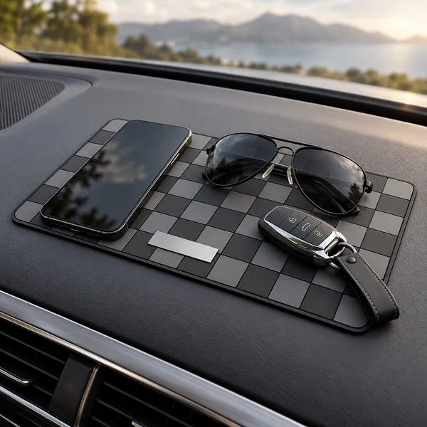 Sports_Non-Slip_Car_Dashboard_Mat_Black_Grey_Heat-Resistant_Grid_Design