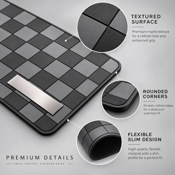 Sports_Non-Slip_Car_Dashboard_Mat_Black_Grey_Heat-Resistant_Grid_Design