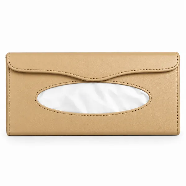 Sun_Visor_Car_Tissue_Holder,_Premium_Beige_Leather_Napkin_Dispenser