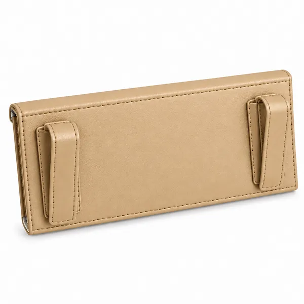 Sun_Visor_Car_Tissue_Holder,_Premium_Beige_Leather_Napkin_Dispenser