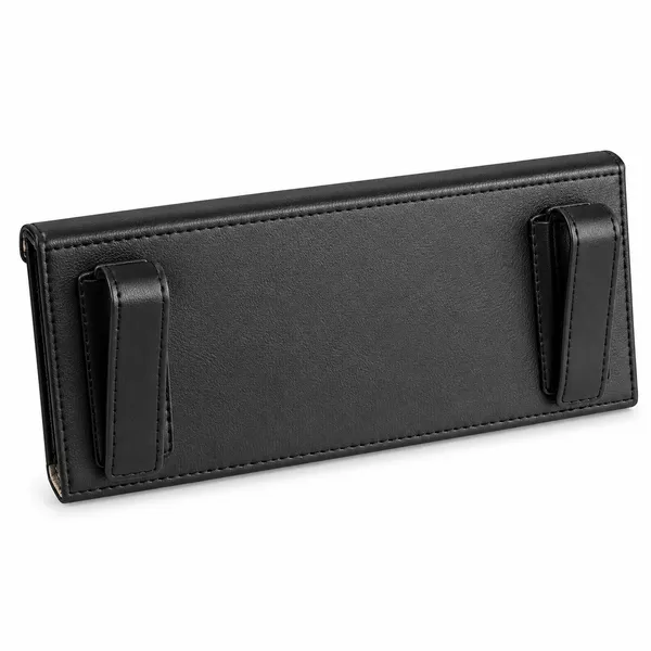 Sun_Visor_Car_Tissue_Holder,_Premium_Black_Leather_Napkin_Dispenser