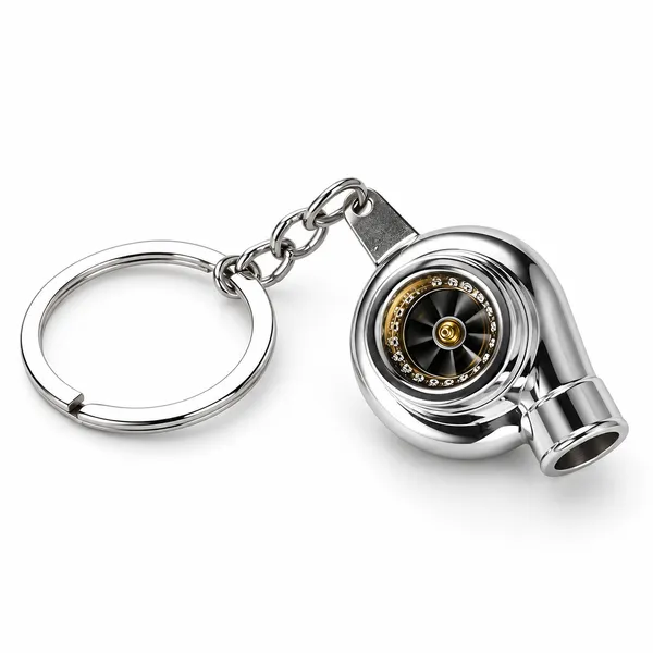 Turbo_Style_Metal_Keychain,_Chrome_Finish_Keyring,_Gift_for_Car_Enthusiasts