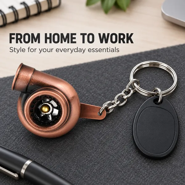 Turbo_Style_Metal_Keychain,_Copper_Finish_Keyring,_Gift_for_Car_Enthusiasts