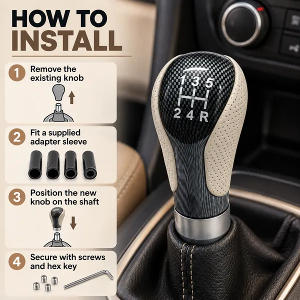 Universal_5-Speed_Manual_Gear_Shift_Knob,_Biege_Leather_and_Carbon_Look_Finish