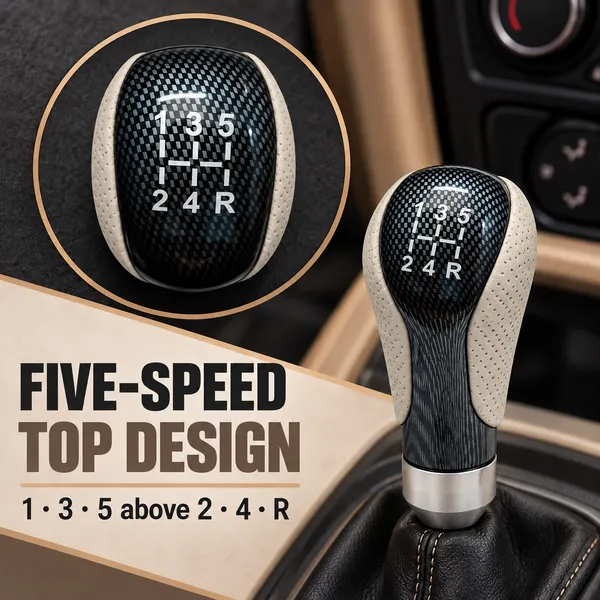 Universal_5-Speed_Manual_Gear_Shift_Knob,_Biege_Leather_and_Carbon_Look_Finish