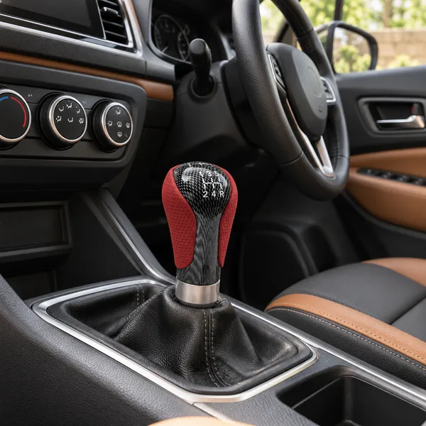 Universal_5-Speed_Manual_Gear_Shift_Knob,_Red_Leather_and_Carbon_Look_Finish