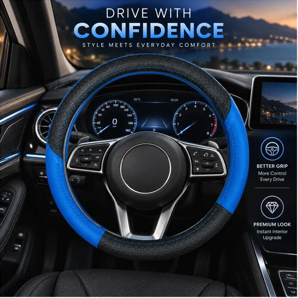ComfyGrip_Steering_Wheel_Cover_Black_&_Blue_with_Anti-Slip_Sporty_Design
