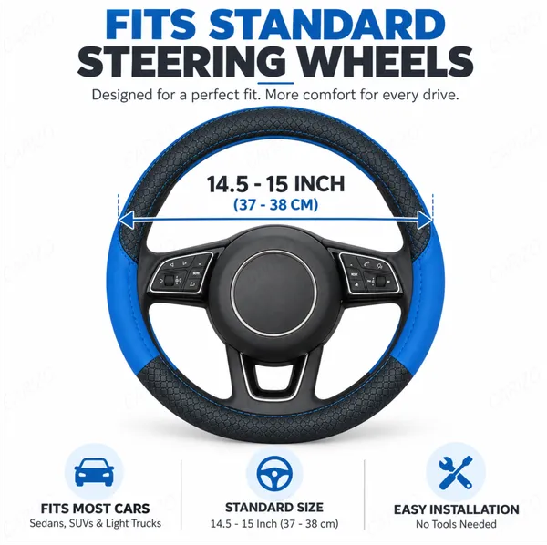 ComfyGrip_Steering_Wheel_Cover_Black_&_Blue_with_Anti-Slip_Sporty_Design
