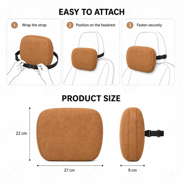 Suede_Velvet_Ergonomic_Car_Headrest_Pillow_Tan_Pack_Of_2