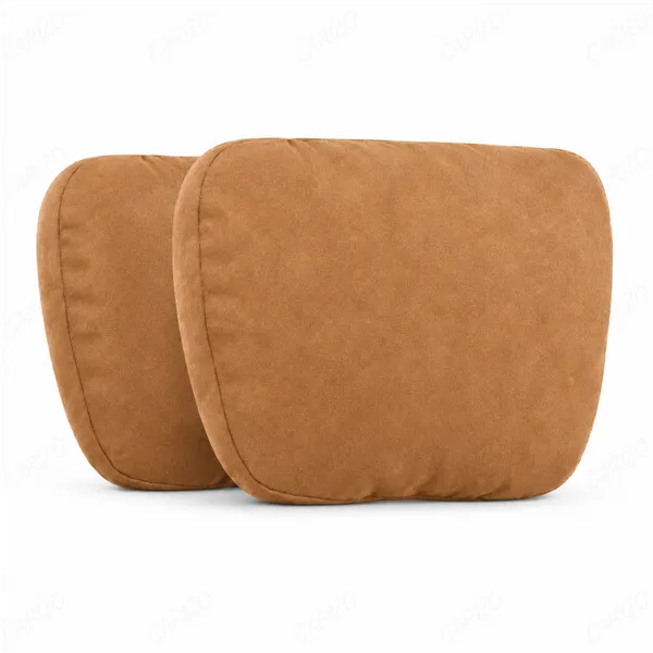 Suede_Velvet_Ergonomic_Car_Headrest_Pillow_Tan_Pack_Of_2