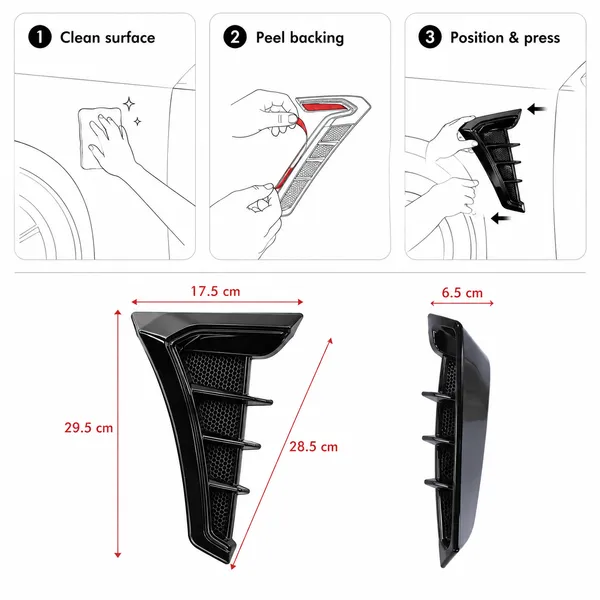 2-Pack_Glossy_Black_Sports_Car_Air_Vent_Trim_HD-717_Decorative_Styling