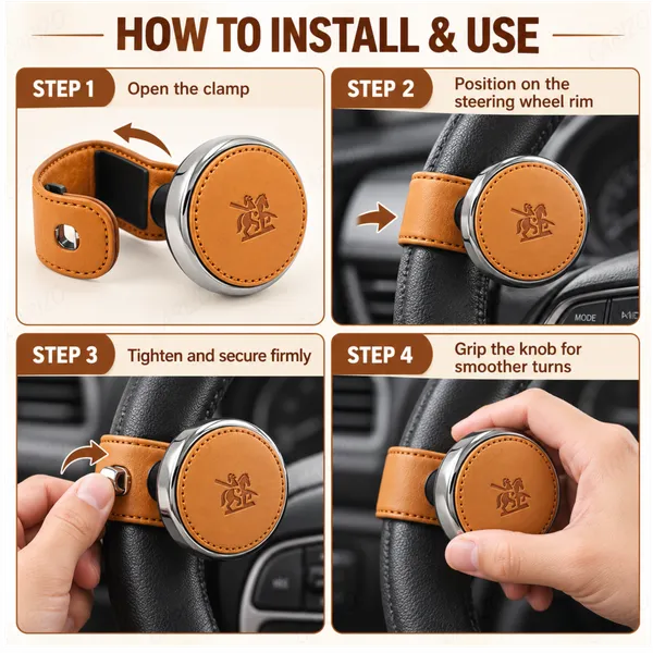 Orange_Brown_Leather_Ergonomic_Steering_Wheel_Spinner_Knob_For_Cars