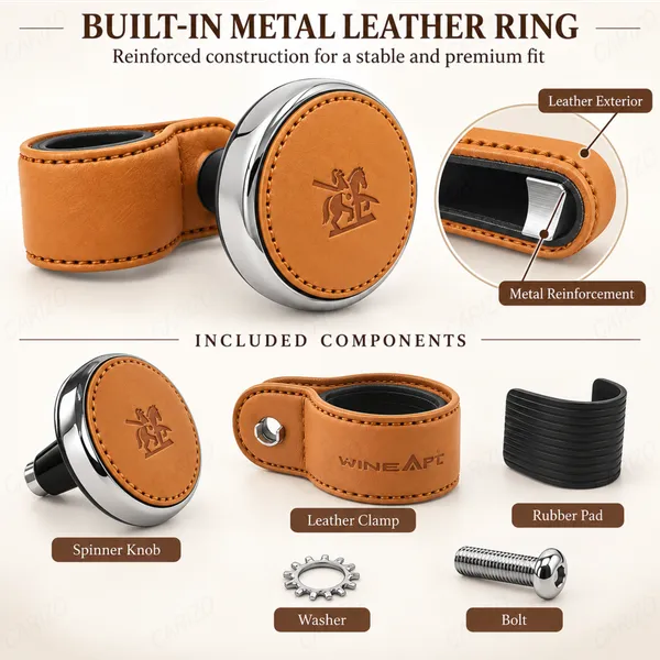 Orange_Brown_Leather_Ergonomic_Steering_Wheel_Spinner_Knob_For_Cars