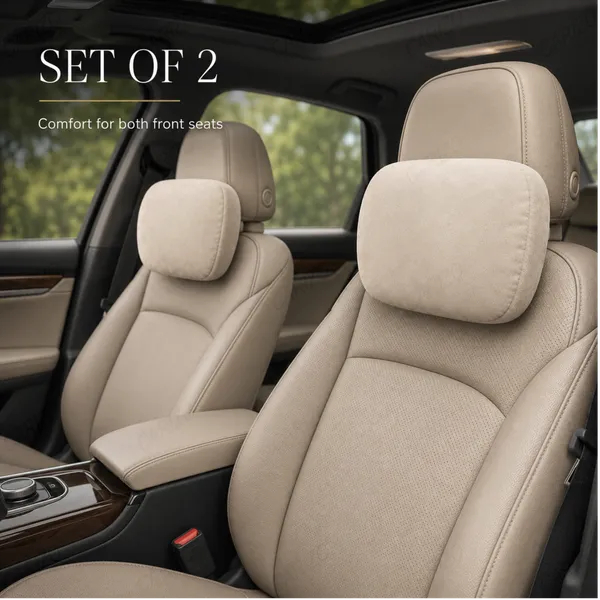 Suede_Velvet_Ergonomic_Car_Headrest_Pillow_Beige_Pack_Of_2