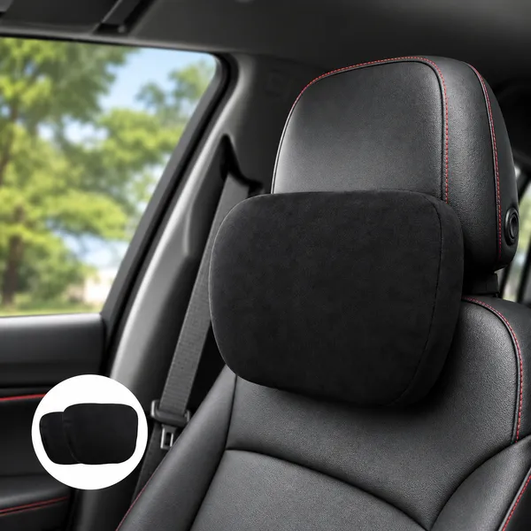 Suede_Velvet_Ergonomic_Car_Headrest_Pillow_Black_Pack_Of_2