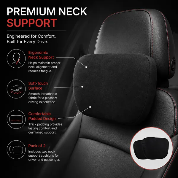 Suede_Velvet_Ergonomic_Car_Headrest_Pillow_Black_Pack_Of_2
