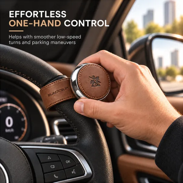Dark_Brown_Leather_Ergonomic_Steering_Wheel_Spinner_Knob_For_Cars