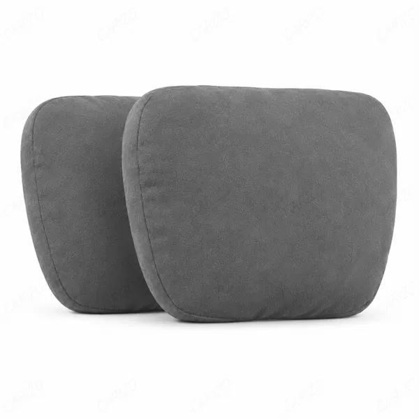 Suede_Velvet_Ergonomic_Car_Headrest_Pillow_Grey_Pack_Of_2