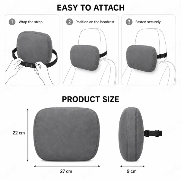 Suede_Velvet_Ergonomic_Car_Headrest_Pillow_Grey_Pack_Of_2