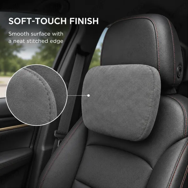 Suede_Velvet_Ergonomic_Car_Headrest_Pillow_Grey_Pack_Of_2