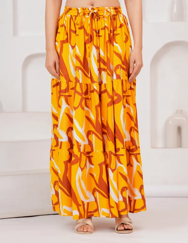 Yellow_Rayon_Abstract_Print_Flared_Maxi_Skirt_For_Women