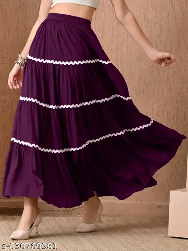 Purple_Rayon_Tiered_Flared_Maxi_Skirt_For_Women