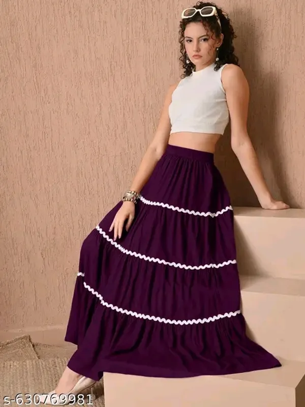 Purple_Rayon_Tiered_Flared_Maxi_Skirt_For_Women