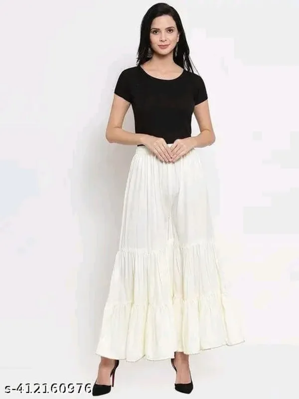 White_Rayon_Tiered_Wide_Leg_Palazzo_Pants_For_Women