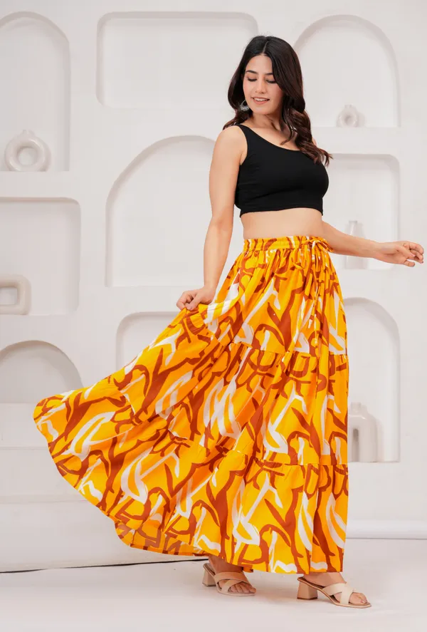 Yellow_Rayon_Abstract_Print_Flared_Maxi_Skirt_For_Women