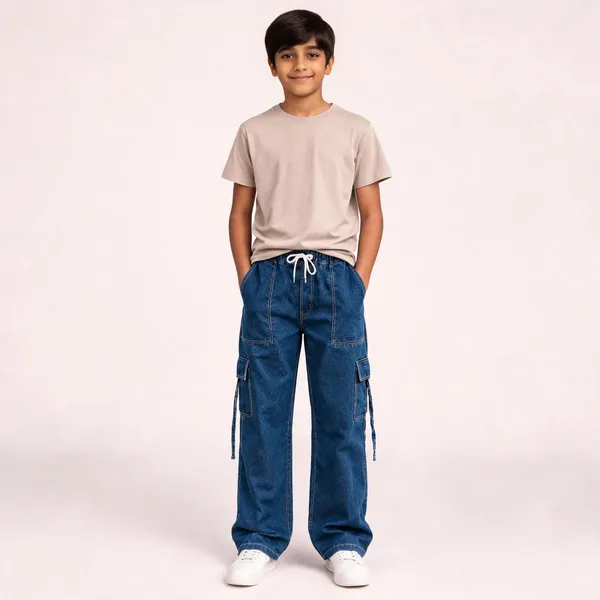 Blue_Denim_Wide_Leg_Cargo_Pants_for_Boys