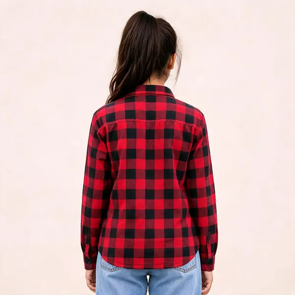 Red_Checkered_Casual_Shirt_for_Girl