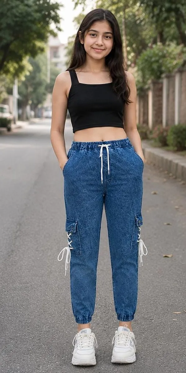 Blue_Denim_Cargo_Jogger_Pants_for_Girl