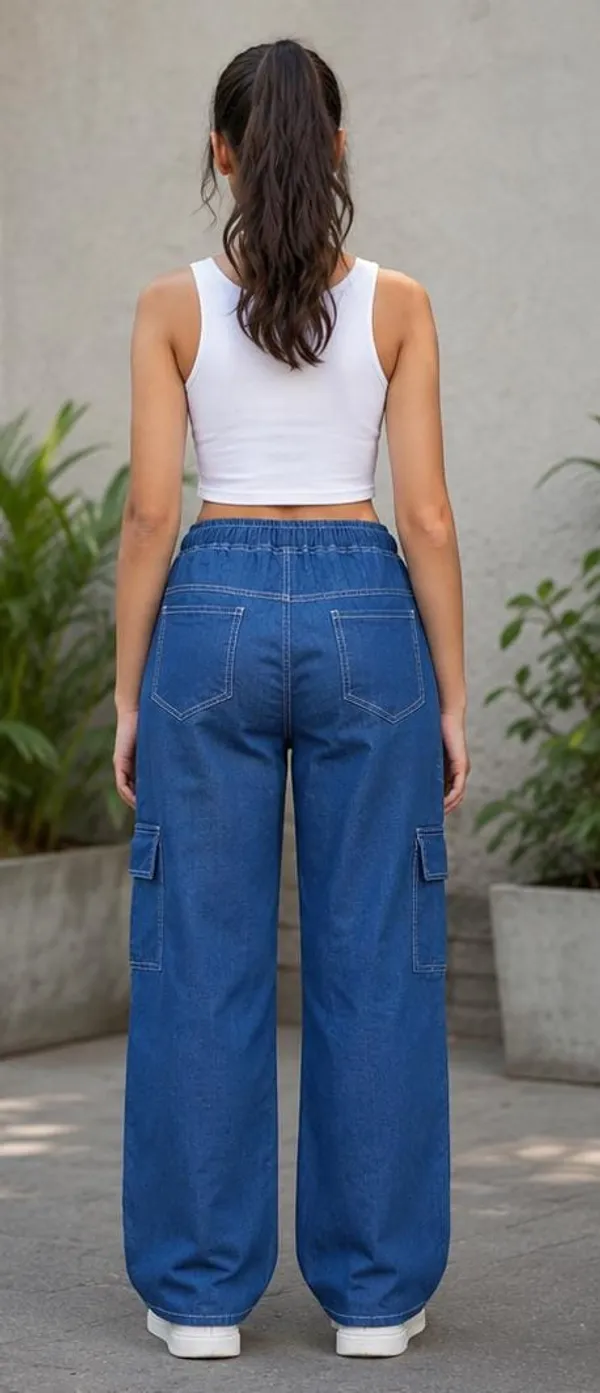 Blue_Denim_Relaxed_Fit_Cargo_Pants_for_Girl