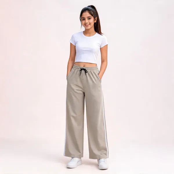 Beige_And_Brown_Wide_Leg_Pants_for_Girl