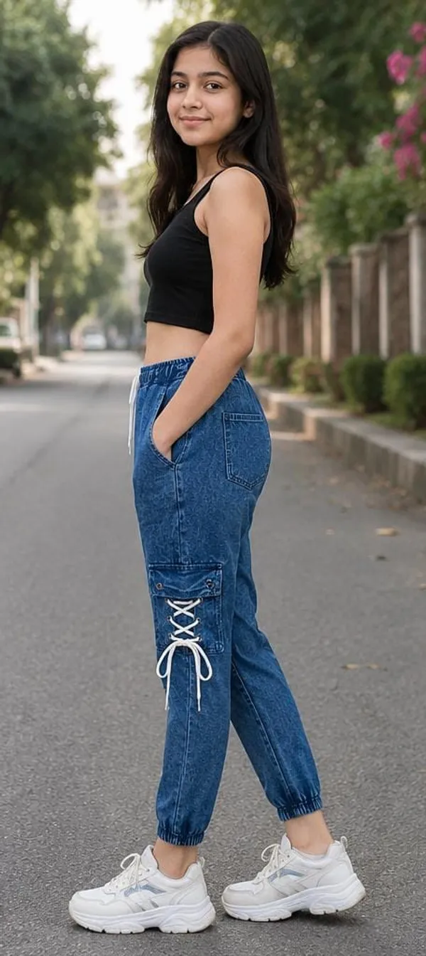 Blue_Denim_Cargo_Jogger_Pants_for_Girl