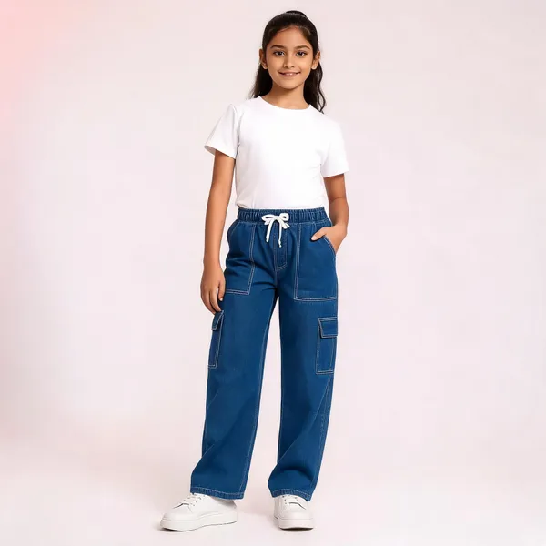 Blue_Denim_Wide_Leg_Cargo_Pants_for_Girl