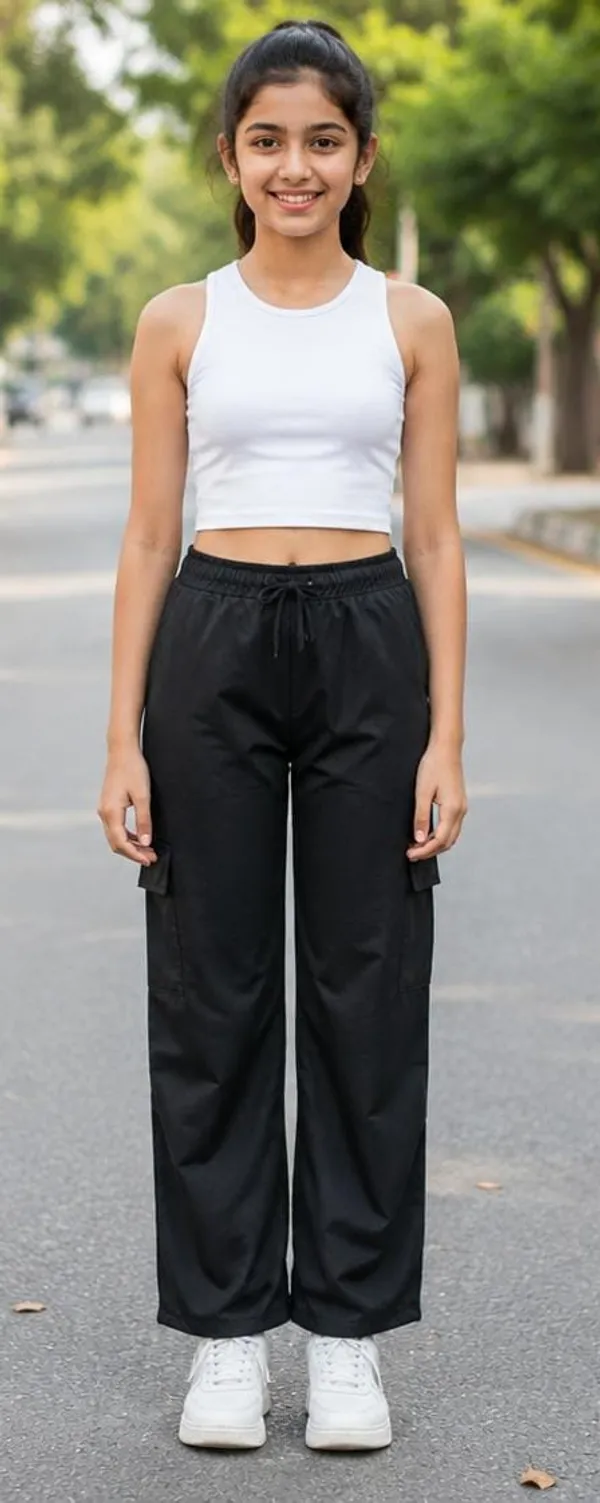 Black_Relaxed_Fit_Cargo_Pants_for_Girl