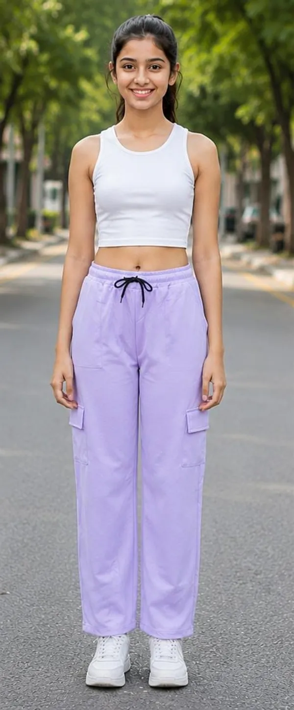 Lavender_Relaxed_Fit_Cargo_Pants_for_Girl