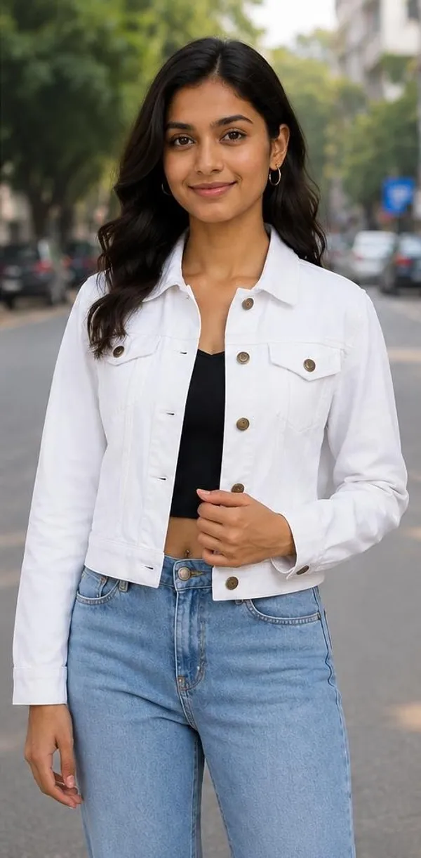 White_Denim_Regular_Fit_Jacket_for_Girl