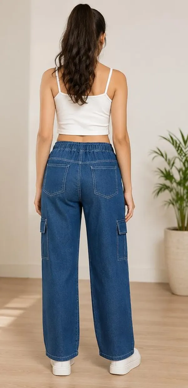 Blue_Denim_Wide_Leg_Cargo_Pants_for_Girl