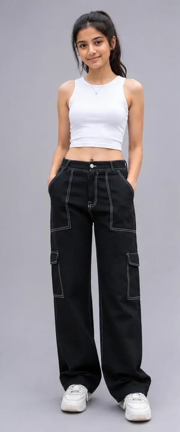 Black_Wide_Leg_Cargo_Pants_For_Girl