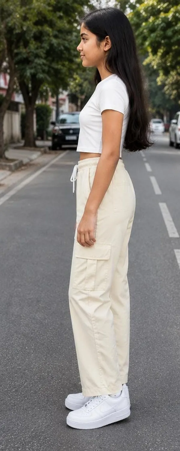 Cream_Cargo_Straight_Fit_Pants_for_Girl