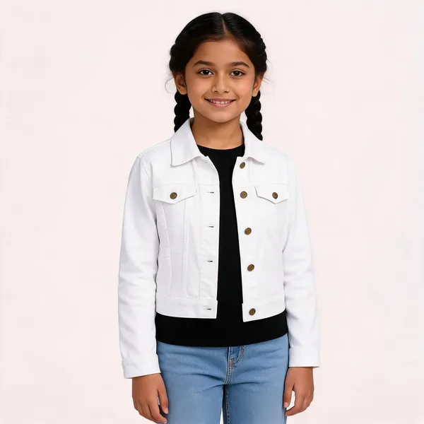 White_Denim_Regular_Fit_Jacket_for_Girl