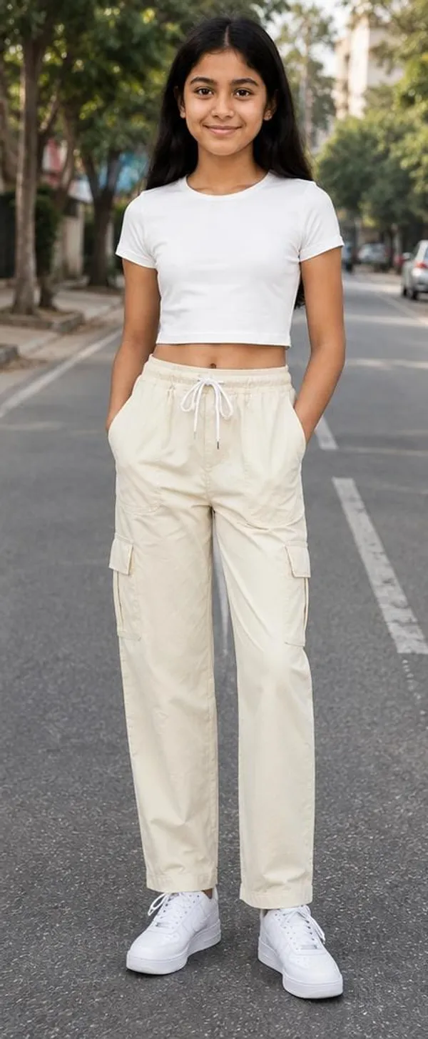 Cream_Cargo_Straight_Fit_Pants_for_Girl