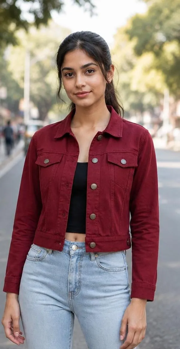 Burgundy_Denim_Cropped_Jacket_for_Girl