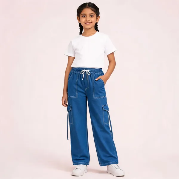 Blue_Denim_Wide_Leg_Cargo_Pants_for_Girl