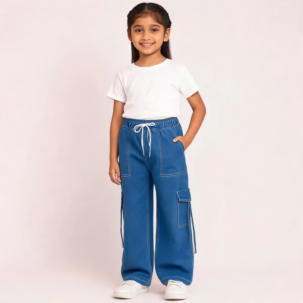 Blue_Denim_Wide_Leg_Cargo_Pants_for_Girl