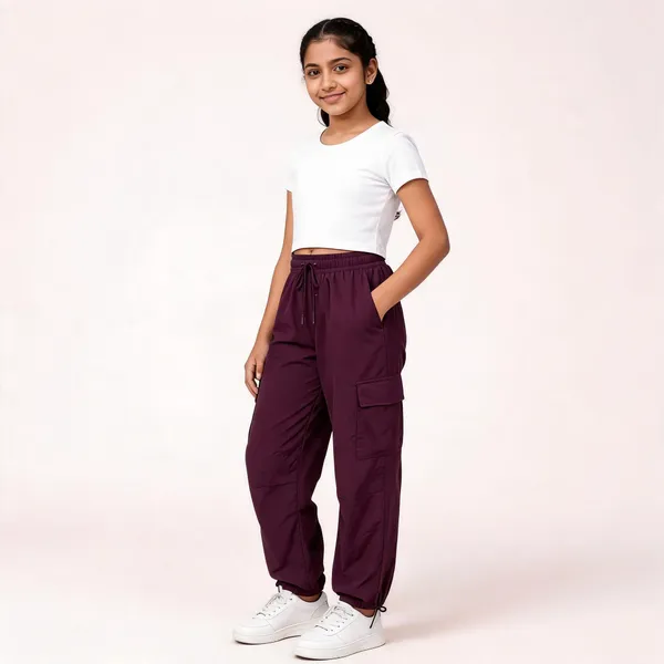 Maroon_Cargo_Jogger_Pants_for_Girl
