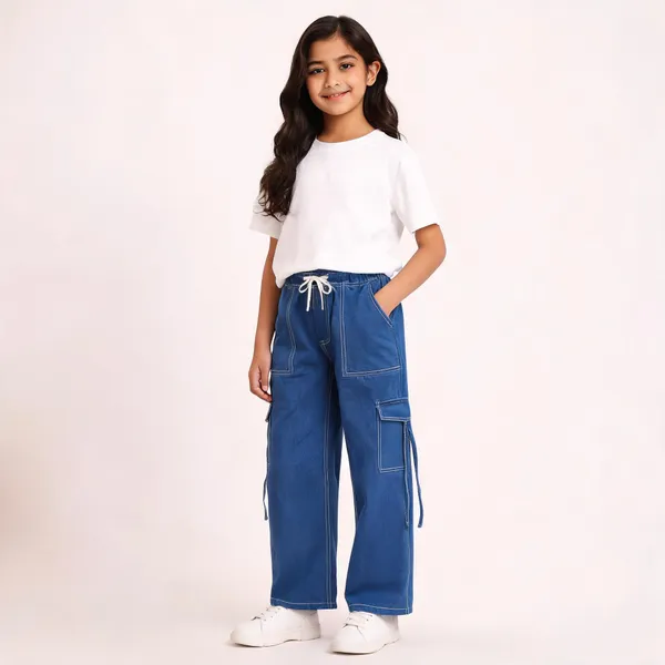 Blue_Denim_Wide_Leg_Cargo_Pants_for_Girl